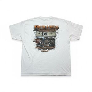Harley Davidson Durango CO Million Dollar Highway T-Shirt XL Hanes Beefy-T 2010